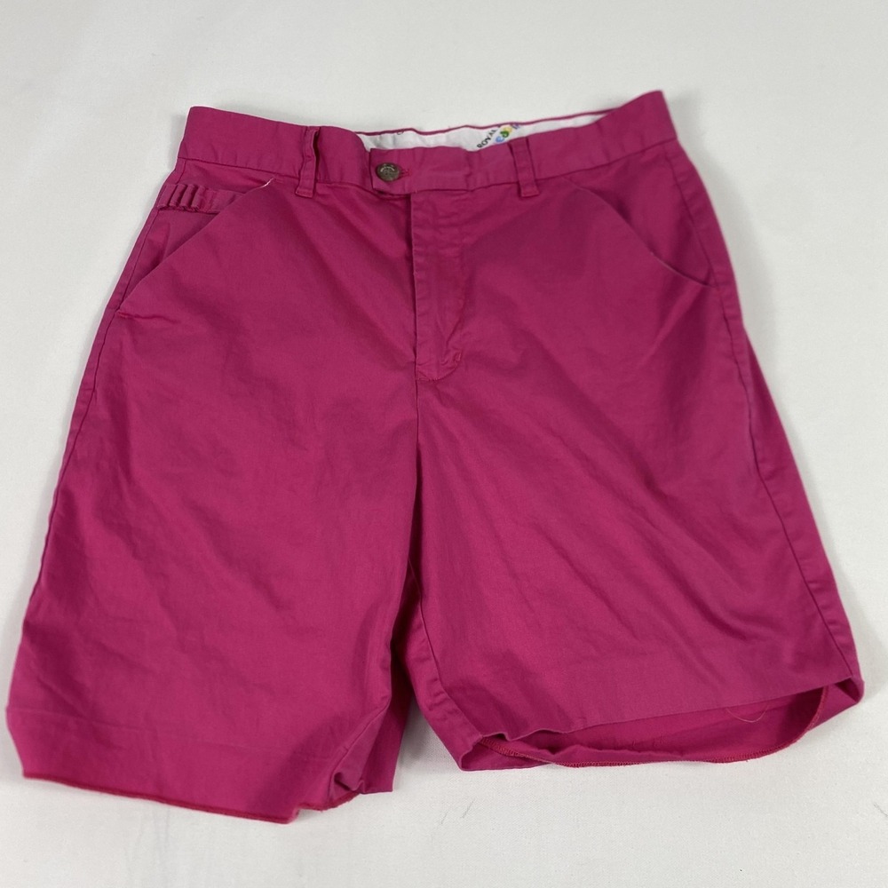 Royal & Awesome Shorts Mens 32 Pink Golf Chino Stretch Flat Front Casual